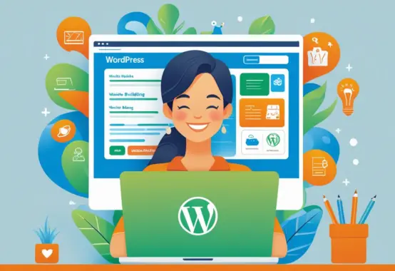 WordPressを触る人の姿